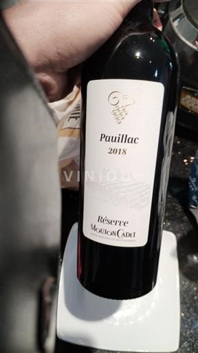 Bordeaux Pauillac Mouton Cadet Réserve 2018