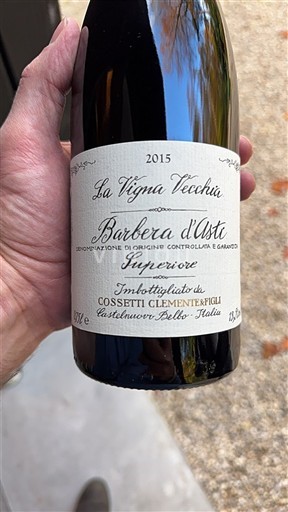Piemont Barbera d'Asti Cossetti Clemente e Figli La Vigna Vecchia 2015