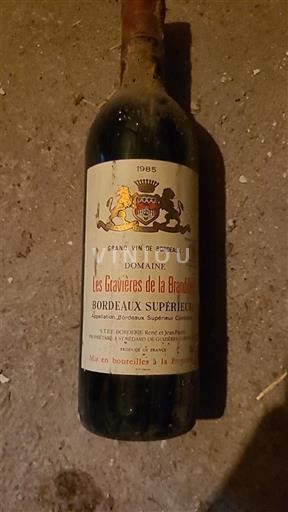 Bordeaux Bordeaux supérieur Château Les Gravières de la Brandille 1985