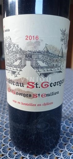Bordeaux Saint-Georges-Saint-Émilion Château St. Georges 2016