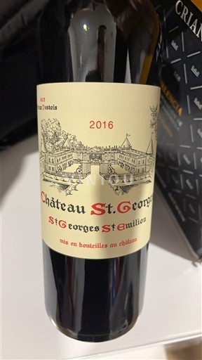 Bordeaux Saint-Georges-Saint-Émilion Château St. Georges 2016