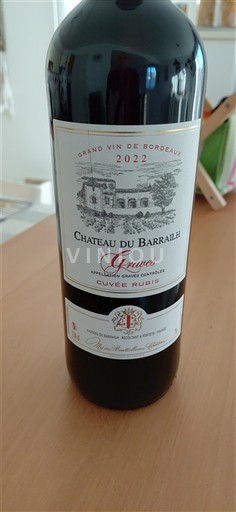 Bordeaux Graves Château Barrailh Rubis 2022