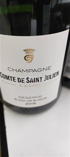 Champagne Comte de Saint Julien Réserve Blanc de Blancs 2015