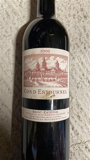 Bordeaux Saint-Estèphe Grand Cru Cos Estournel 2000