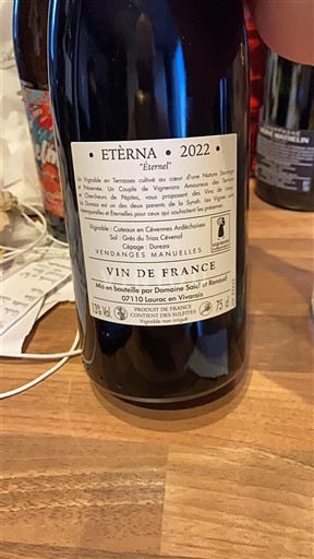 Alpe in reke Rona Ardeški vinogradni grici Domaine Saurel et Renoux ETERNA 2022