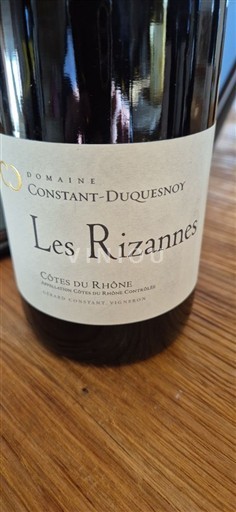Thung lũng Rhône Côtes-du-rhône Domaine Constant-Duquesnoy Les Rizannes 2021