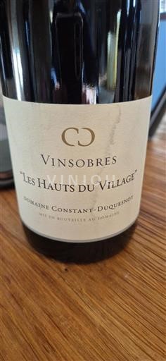 Thung lũng Rhône Vinsobres Domaine Constant-Duquesnoy Les Hauts du Village 2015