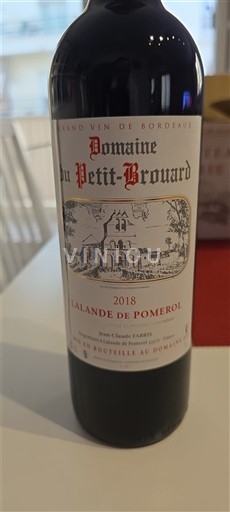 Bordeaux Lalande-de-Pomerol Domaine Petit-Brouard 2018