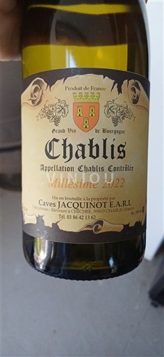 Bourgondië Chablis Jacquinot E.A.R.L 2022