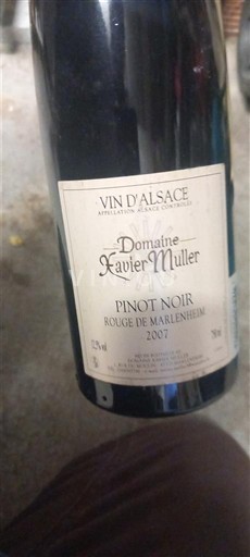 Alsace Domaine Xavier Muller Rouge de Marlenheim 2007