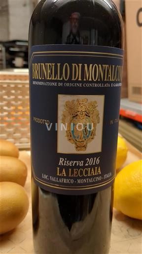 Toscana Brunello di Montalcino. La Lecciaia Riserva 2016