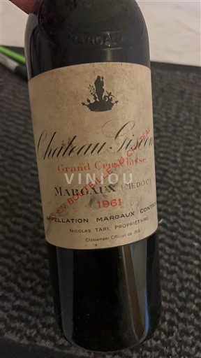 Bordeaux Margaux Grand Cru Château Giscours 1961