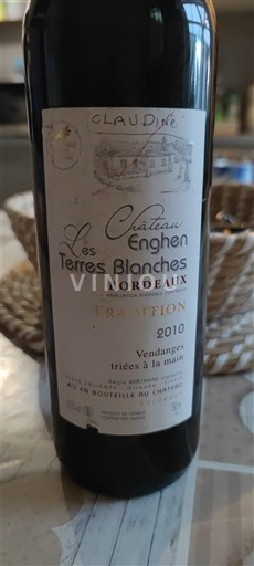 Bordeaux Château Les Enghen Terres Blanches Tradition 2010