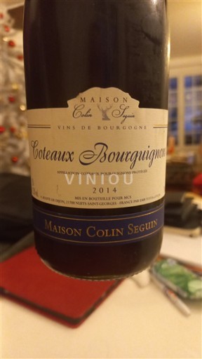Bourgogne Bourgognebackar Maison Colin Seguin 2014