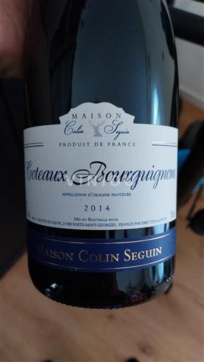 Burgundy Coteaux Bourguignons Maison Colin Seguin 2014