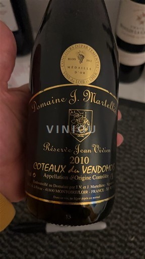 Thung lũng sông Loire Coteaux-du-vendômois Domaine J. Martellière Réserve Jean Vivien 2010