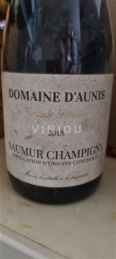 Thung lũng sông Loire Saumur-champigny Domaine Aunis Grande Réserve 2015