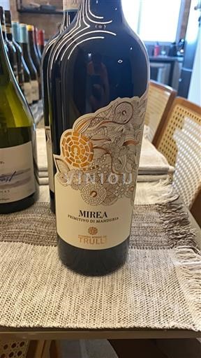 Wijnen Rouge sec Mirea Trulli 2023 Italië Puglia Primitivo di Manduria DOC