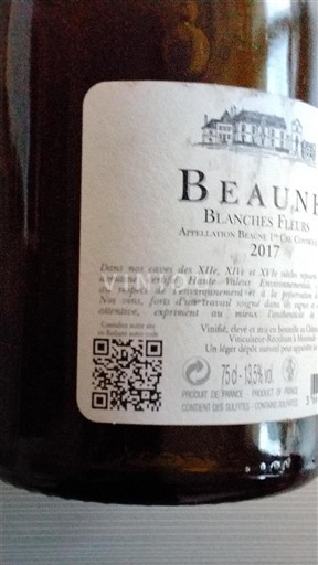 Burgundija Beaune Premier Cru Blanches Fleurs 2017