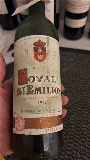 Bordeaux Saint-Émilion Grand Cru Royal St. Emilion 1972