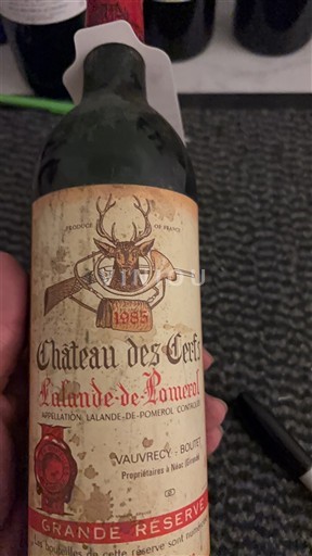 Bordeaux Lalande-de-Pomerol Château Des Cerfs Grande Réserve 1985