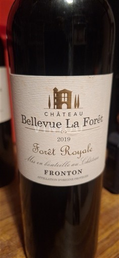 Wijnen Rouge sec Forêt Royale Château Bellevue La Forêt 2019 Frankrijk Zuidwest-Frankrijk Fronton AOC