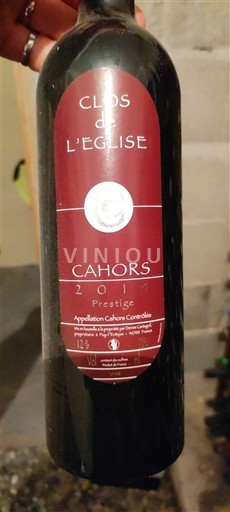 Sud-Ouest Cahors Clos de l'Église Prestige 2011