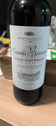 Bordeaux Lussac-Saint-Émilion Grands Versans 2016