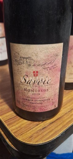 Saboia e Bugey Mondeuse Domaine Dupasquier 2019