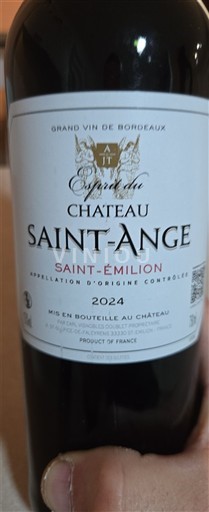 Burdeos Saint-Émilion Château Saint-Ange Esprit du 2024