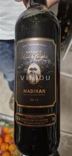 South West Madiran Marquis Aimé de Colignac Marquis Aimé de Colignac 2012