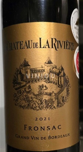 Bordoja Fronsac Château La Rivière 2021