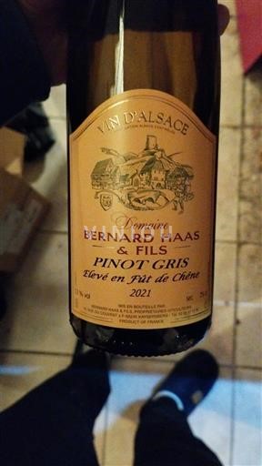 Alsacia Domaine Bernard Haas & Fils Pinot Gris Élevé en Fût de Chêne 2021