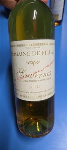 Bordeaux Sauternes Domaine Fillaud 2007