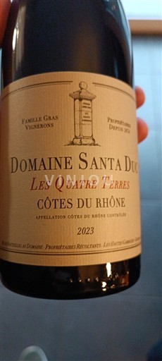 Valle del Ródano Côtes del Ródano Domaine Santa Duc Les Quatre Terres 2023
