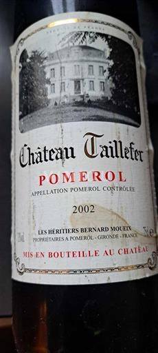 Bordéus Pomerol Château Taillefer 2002