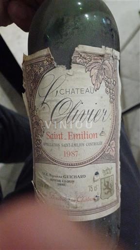 Bordeaux Saint-Émilion Château Olivier 1987