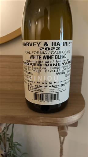 Kaliforniska AVA Ospecificerad Booker Vineyard Harvey & Harriet White Wine Blend 2022