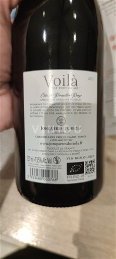 Viner Blanc sec Voilà, c'est tout ce que j'ai ! Jonquères Oriola 2023 Frankrike Roussillon Côtes-du-Roussillon AOC