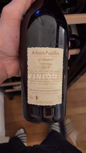 Viner Rouge sec Le Grappiot Domaine Ganevat 2019 Frankrike Jura Ospecificerad AOC