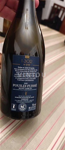 Burgundi Pouilly-fuissé Premier Cru Domaine Des Vieux Murs Mont Garcin 2018