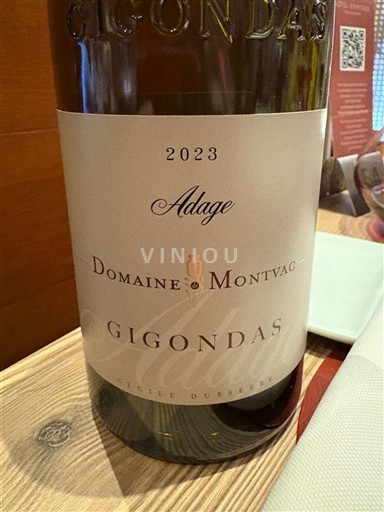 Rhônen laakso Gigondas Domaine Montvac Adage 2023