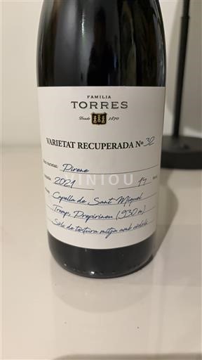 Viner Rouge sec Varietat Recuperada Nº30 Familia Torres 2021 Spanien Katalonien Penedès DO