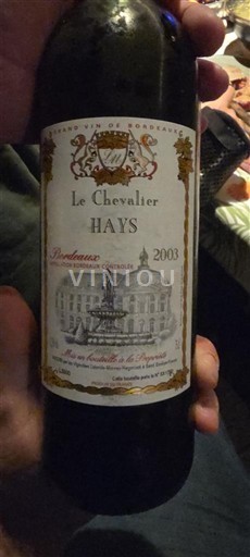 Burdeos Bordeaux Le Chevalier Hays 2003