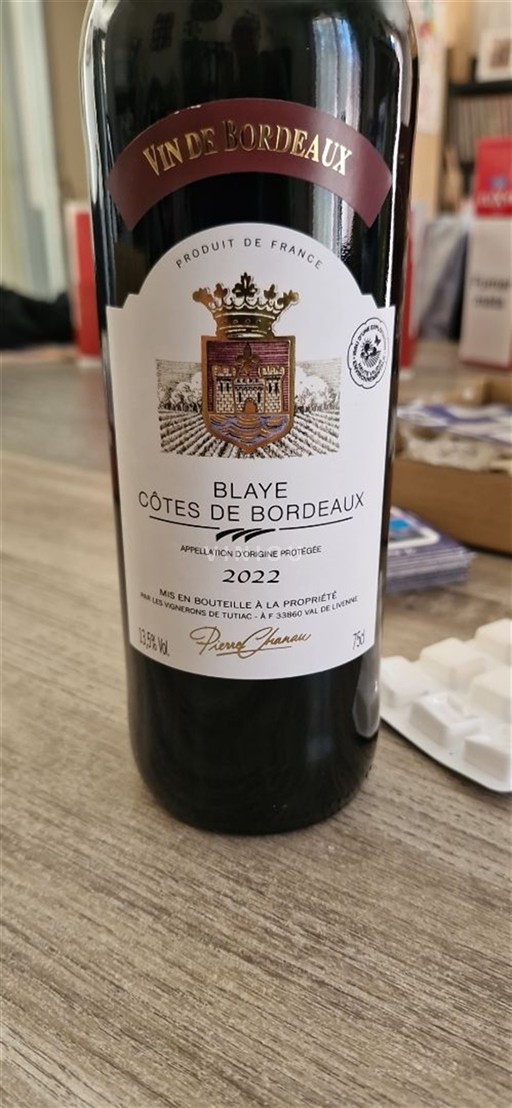 Burdeos Blaye-Côtes de Burdeos Les Vignerons de Tutiac 2022 2022