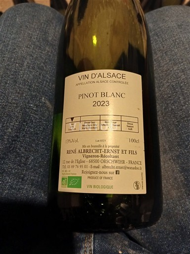 Alsace Château René Albrecht-Ernst et Fils Pinot blanc 2023
