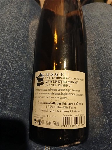 Alsace Édouard LIEBER Grande Réserve gewurztraminer 2018