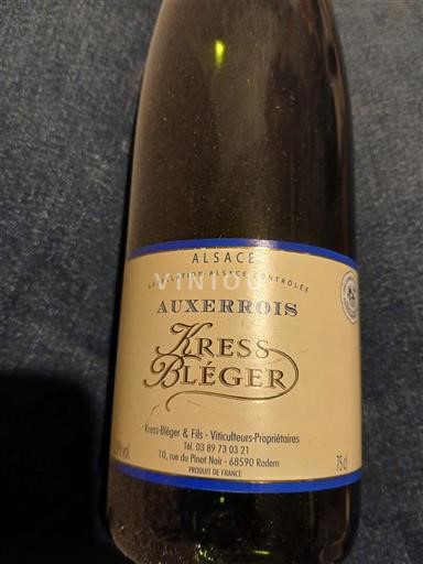 Alsacia Kress Bléger Auxerrois 2019