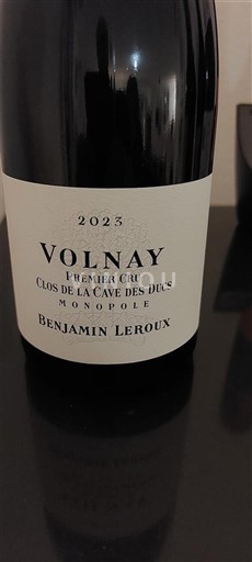 Burgundija Volnay Premier Cru Benjamin Leroux Clos de la Cave des Ducs Monopole 2023