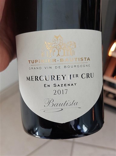 Burgundy Mercurey Premier Cru Tupinier-Bautista En Sazenay 2017